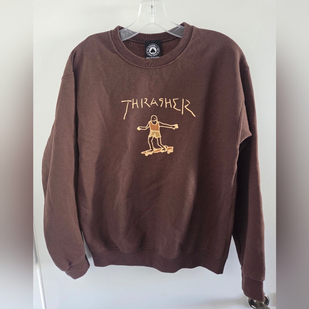 Thrasher Gonz Logo Long Sleeve Sweatshirt Skateboarding Mens Sz Small
